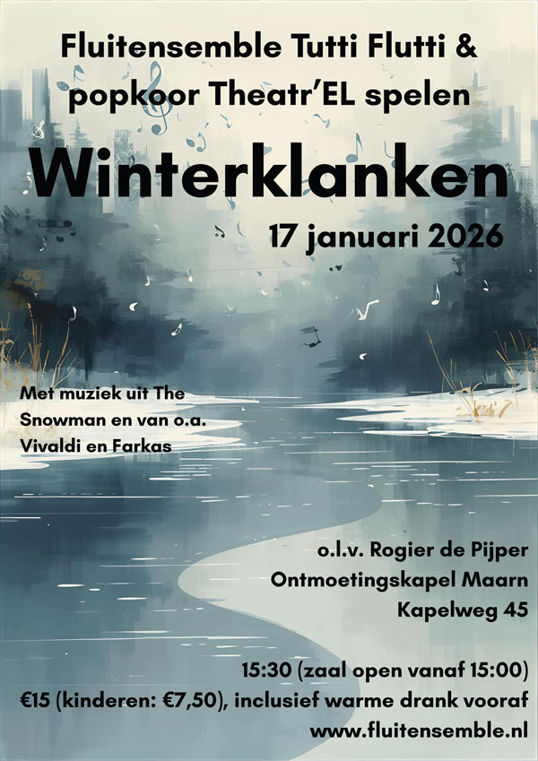 Poster concert Tutti Flutti 17 januari 2026